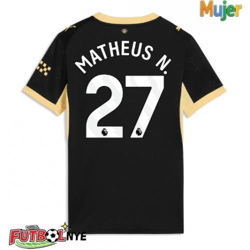 Camiseta Manchester City Matheus Nunes #27 Visitante Equipación para mujer 2026-27 manga corta